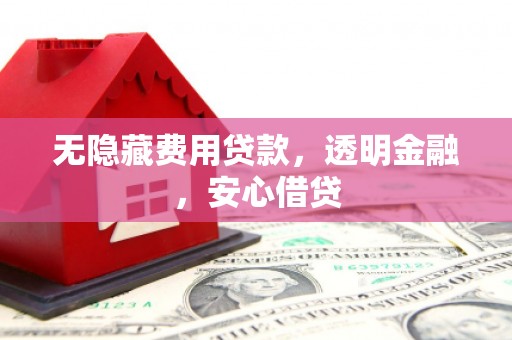 头屋无隐藏费用贷款，透明金融，安心借贷